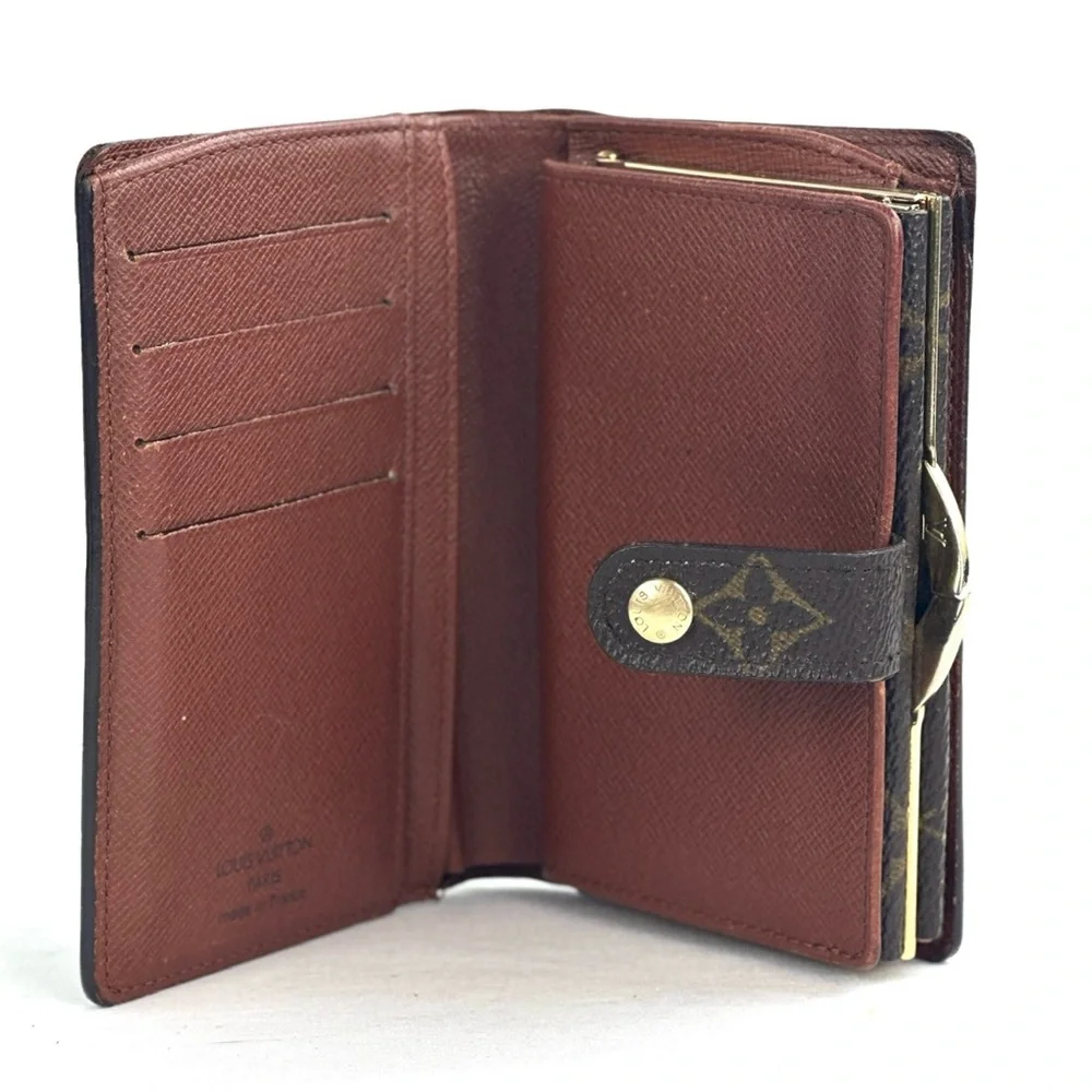 ❌SOLD❌Louis Vuitton Monogram Portefeuille Viennois kiss lock French Purse Wallet - Picture 7 of 12